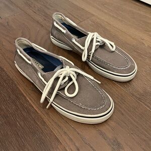 Sperry Topsiders Boat Deck Shoes Grey Brown Color Men’s Size 8M